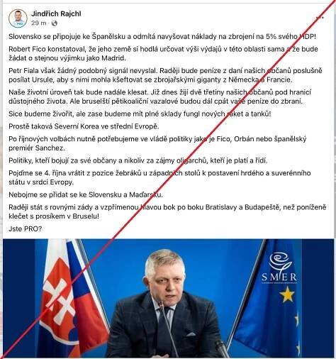 5% HDP NATO? Analýza manipulativního příspěvku Jindřicha Rajchla