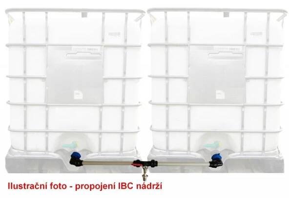 Propojení IBC kontejnerů 2ks - výstupní ventil 1/2"