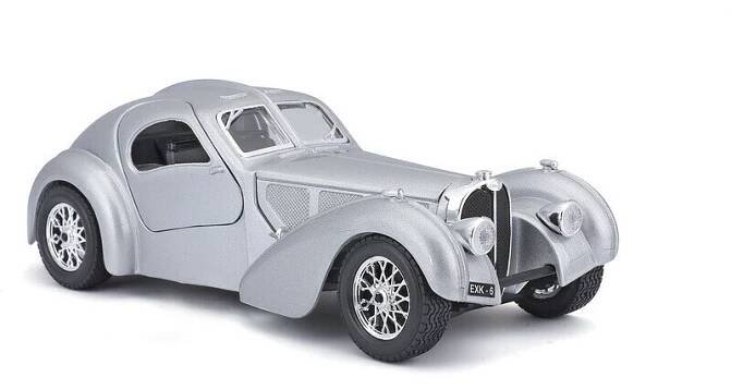 Bburago Bugatti 1:24 stříbrná