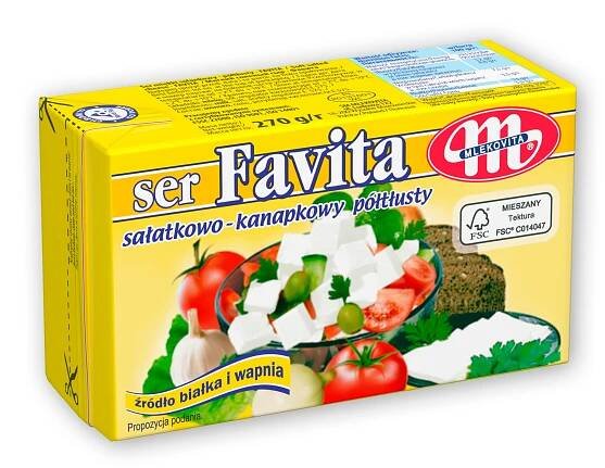 Favita salátový sýr 12 % 270 g.