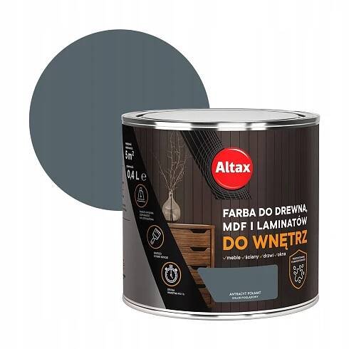ALTAX BARVA NA DŘEVO MDF LAMINÁTŮ 0,4L ANTRACIT