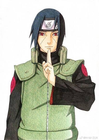 a drawing of a man in a green jacket with his finger to his mouth and the word naruta written on it