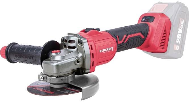 AKU bruska úhlová, 115mm, s regulací, 20V, BRUSHLESS, ShareSYS, WORCRAFT CAG-S20LiBS-115