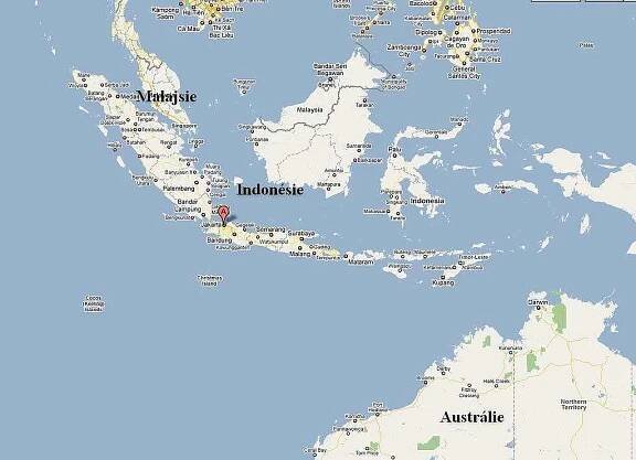 Mapa Indonésie.