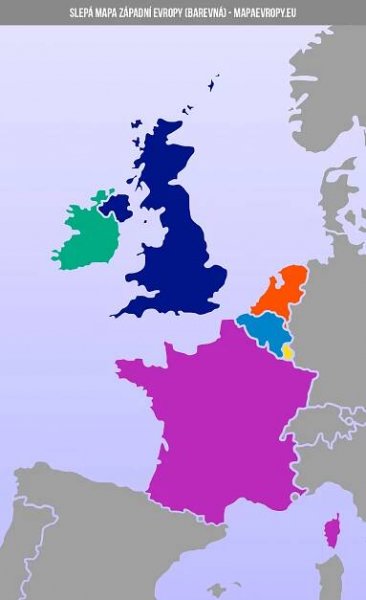 Slepá mapa západní Evropy
