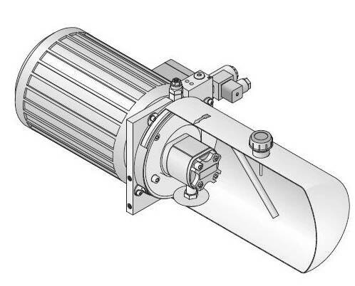 H400D075D4M16H05W Hydraulický mini agregát pro jednočinný válec s nouzovým otevíráním.