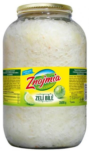 Znojmia Zelí bílé 3,5 kg - Bílé zelí, Konzervovaná zelenina, Konzervované potraviny, hotová jídla, směsi, Trvanlivé