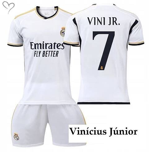 Fotbalový dres komplet = VINICIUS JR = VINI JR = REAL MADRID = 116cm