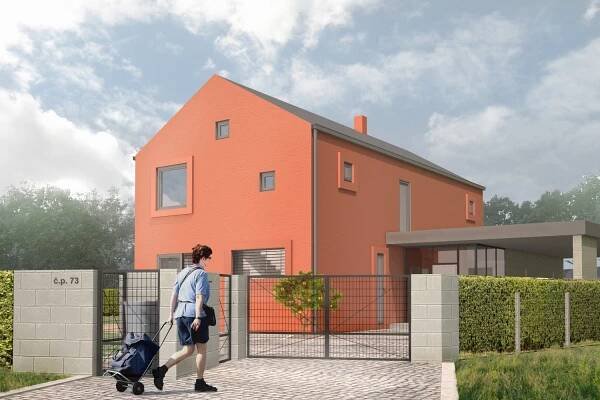 Novostavba rodinného domu u Strakonic - BlackBack - architektonický a projektový ateliér