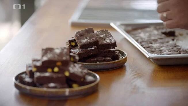 Brownies s pistáciemi a kmínem