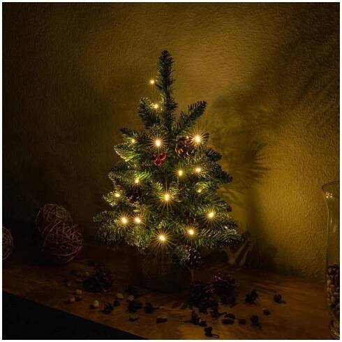 Vánoční stromek s osvětlením - 90 cm, 50 LED