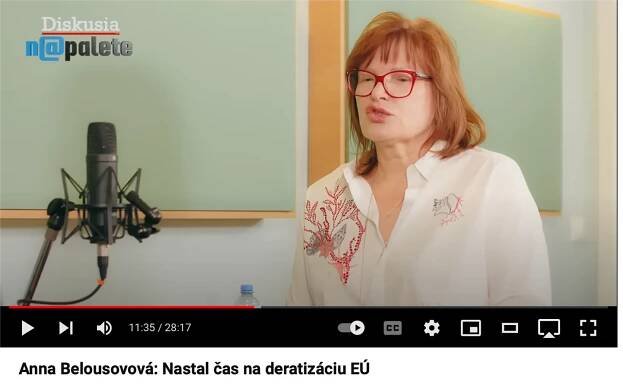 Screenshot relácie Na Palete s Annou Belousovovou na YouTube. 