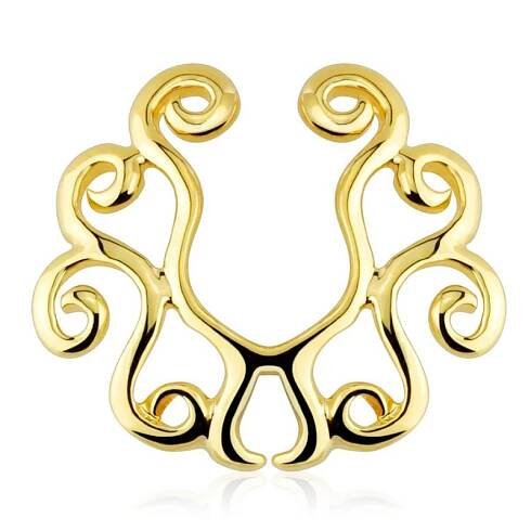 Falešný piercing do bradavky HWKX012