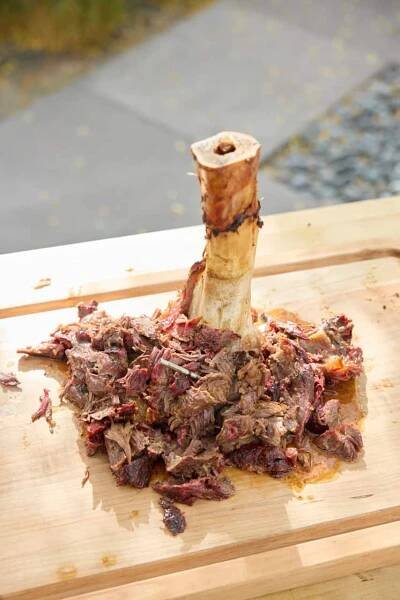 Smoke-braised whole beef shank