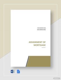 Assignment of Mortgage Template