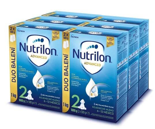 Nutrilon 2 Advanced následná mliečna dojčenská výživa v prášku 6 x 1000 g