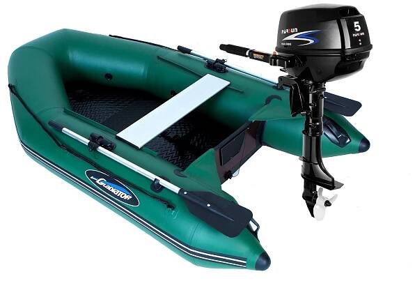 Komplet Gladiator AK260 AD zelený a Parsun F5BMS | marine.cz 
