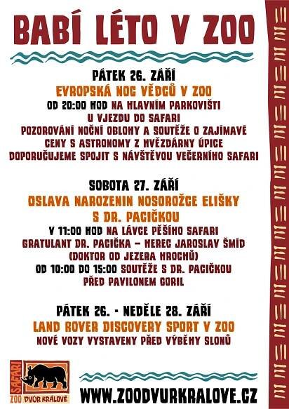 Babí léto v ZOO Dvůr Králové
