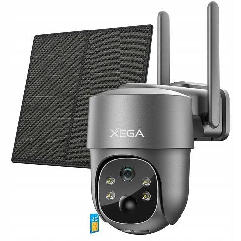 VENKOVNÍ SOLÁRNÍ OTOČNÁ KAMERA NA SIM KARTU 4G 5G LTE GSM 2K 3MP 4×ZOOM