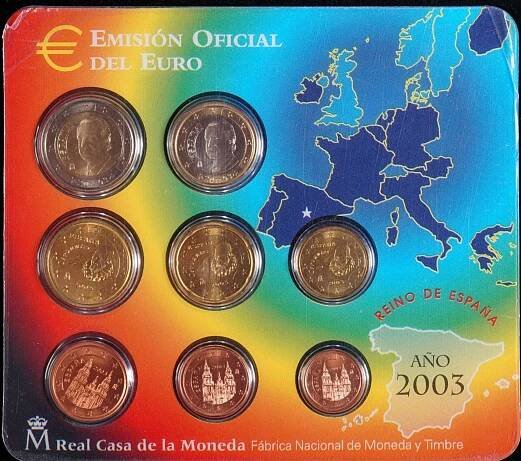 Oficiální sada EUR mincí Španělsko 2003