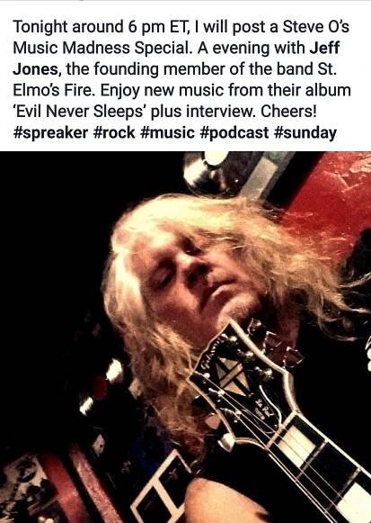 St. Elmo’s Fire Guitarist Jeff Jones on The Rock Metal Podcast