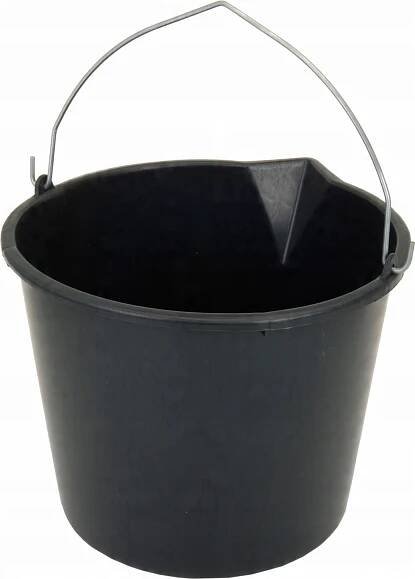 Vědro černé stavební 12L kovová rukojeť