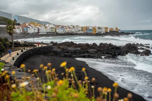Pláž v Puerto de la Cruz