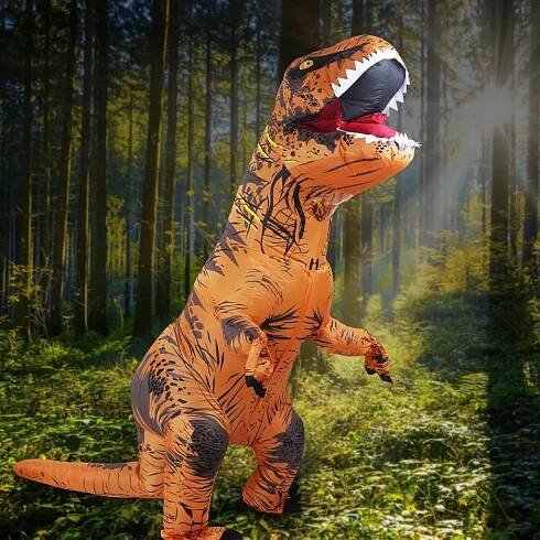 Obrázek produktu pro TolleTour Nafukovací kostým dinosaura pro dospělé T-Rex děti Halloween kostým dinosaura