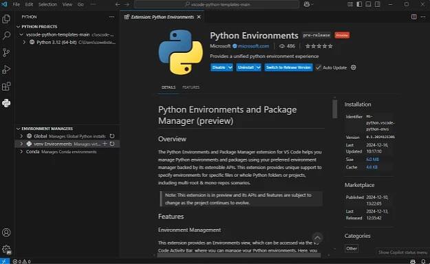 Python in Visual Studio Code - December 2024 Release - Microsoft for Python Developers Blog