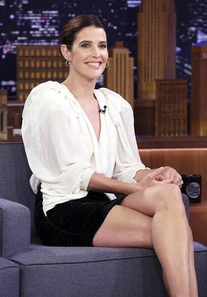 Cobie Smulders during an interview on November 18, 2019 THE TONIGHT SHOW STARRING JIMMY FALLON