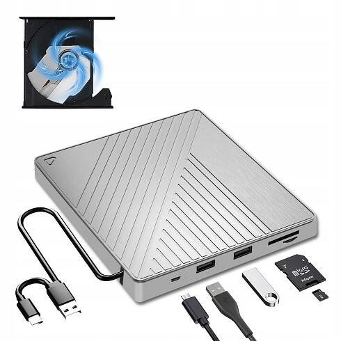 Mechanika Externí jednotka CD DVD USB 3.0 pro notebook Přenosný přehrávač