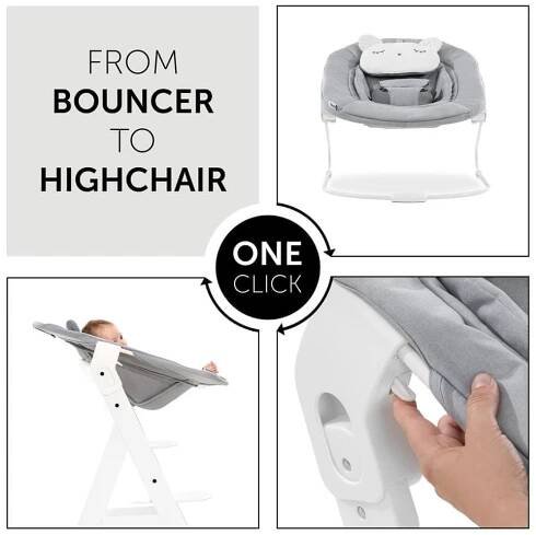 Hauck Alpha Bouncer 2 in 1 Pastell Bear light grey | SrovnejLeky.cz