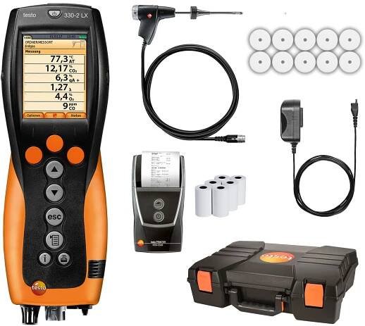 Ivo GRANDIČ - Měřící technika - Testo - Testo 330-2 LX analyzátor spalin – jubilejní sada s tiskárnou 0563 6034 71