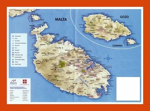 Maps of Malta | Collection of maps of Malta | Europe | Mapsland | Maps of the World