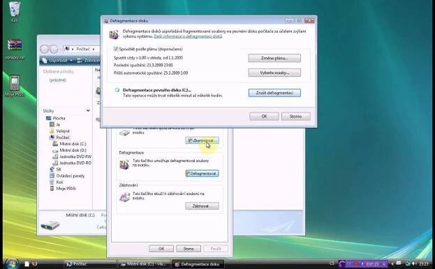 Operační systém Windows - Defragmentace disku