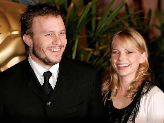 Heath Ledger and actress Michelle Williams arrive at the Oscar Nominees Luncheon at the Beverly Hilton Hotel on February 13, 2006 in Beverly Hills, California