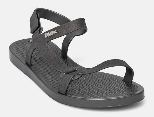 Sandály Melissa MELISSA SUN DOWNTOWN METALLIC AD plochý šedá M.33640.54177