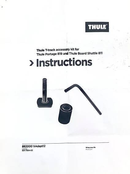 THULE T-Track adaptér 882 Uživatelská příručka