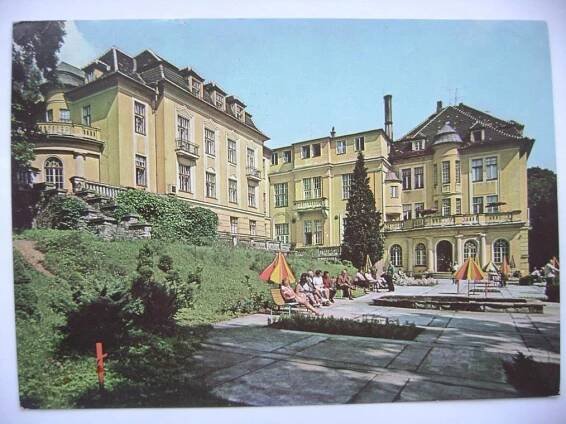 Teplice nad Bečvou lázeňský dům Moravan - Pohlednice místopis