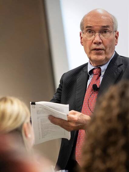 Neil Hamilton teaches an ethics class