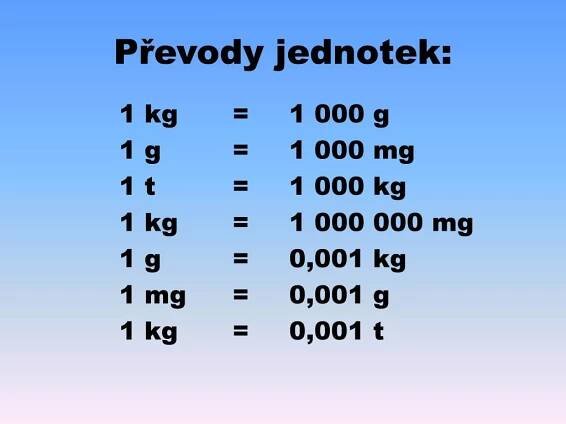 PPT - Jednotky hmotnosti PowerPoint Presentation, free download - ID:5730211