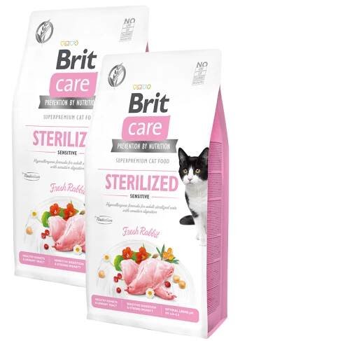 2x Brit Care Cat Grain-Free Sterilized Sensitive 7kg