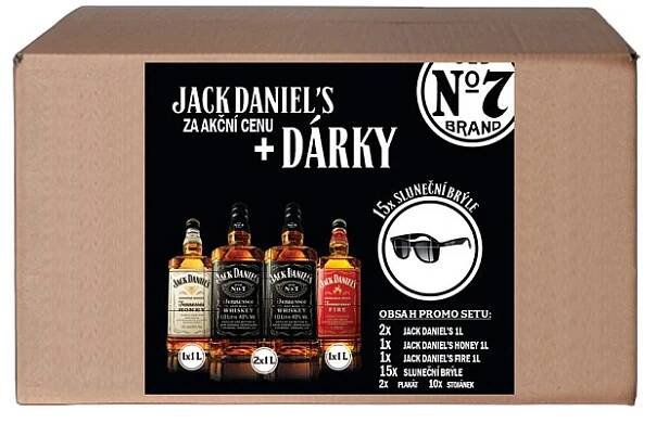 Jack Daniel's set 4x 1l + sluneční brýle | Vrtal s.r.o.