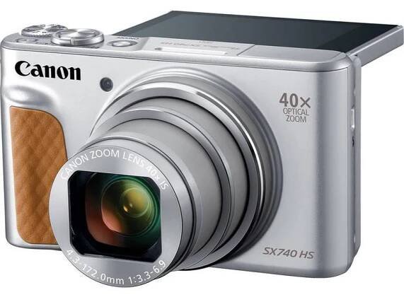 Digitální fotoaparát Canon PowerShot SX740 HS, TRAVEL KIT stříbrný