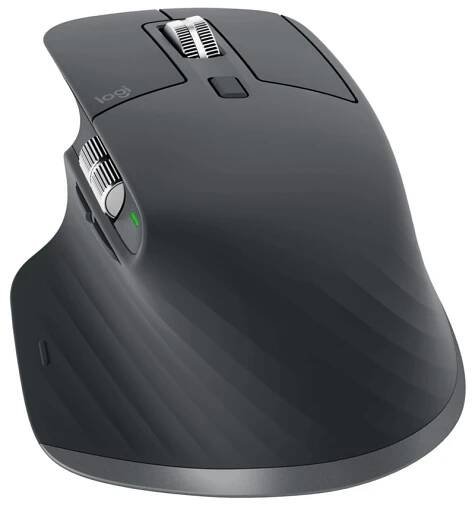 Logitech MX Master 3S/Kancelářská/Laserová/Pro praváky/8 000 DPI/USB+BT/Grafitová
