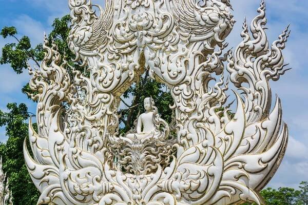 Bílý Chrám, Chiang Rai, Thajsko, Asie