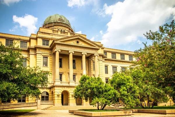 College Station, Texas, USA - 01 September 2019: The Academic Building at Texas A&M University