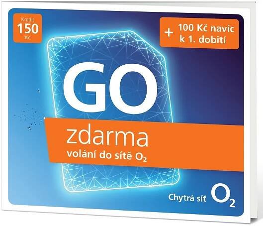 O2 Předplacená karta GO zdarma