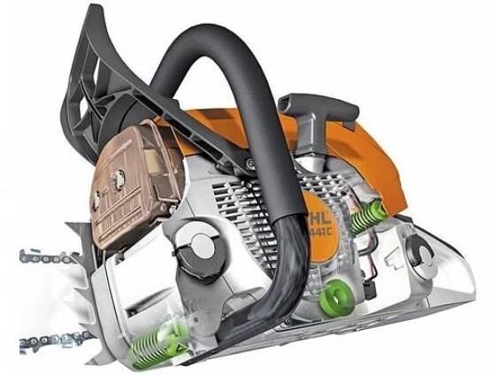 antivibrační systém pily Stihl MS 261