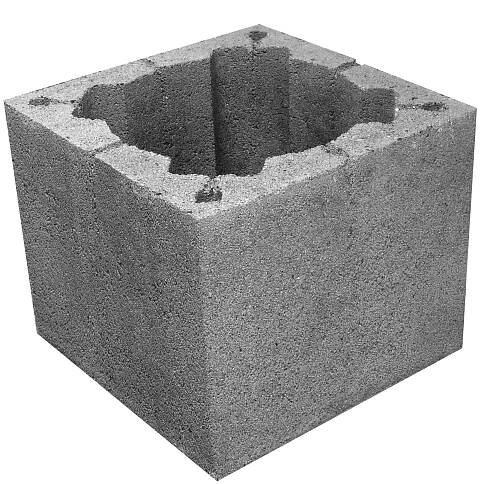 Komínová tvárnice betonová 40 x 40 cm komínovka HRONEK